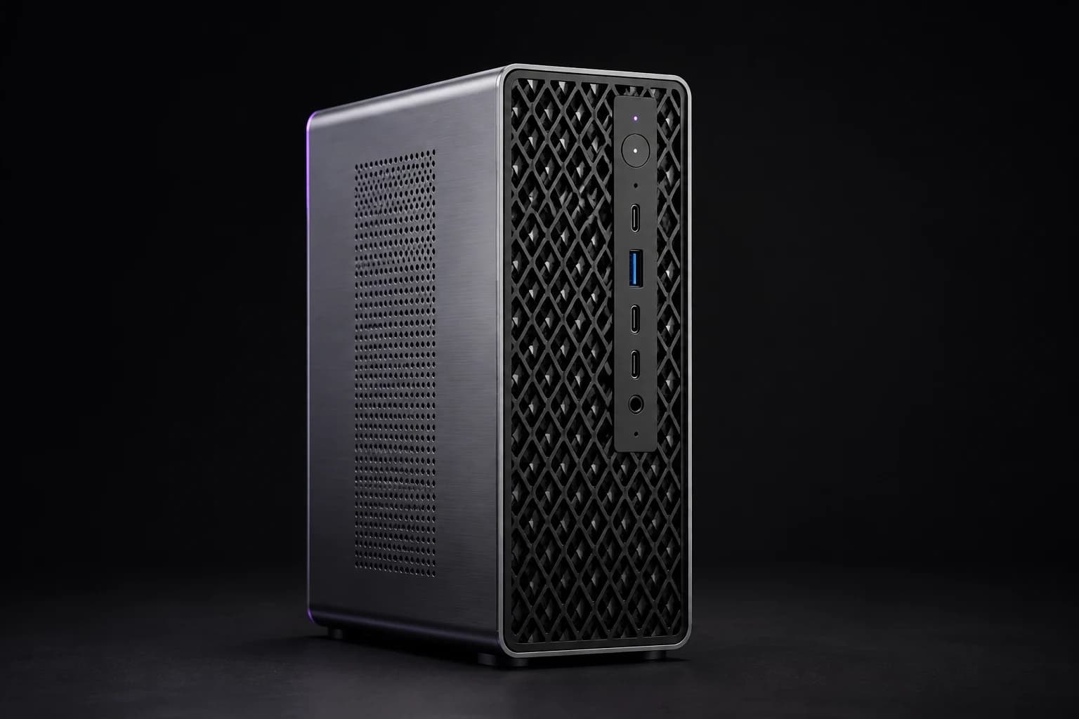 Graphite Enclave AI appliance with a ventilated metal front